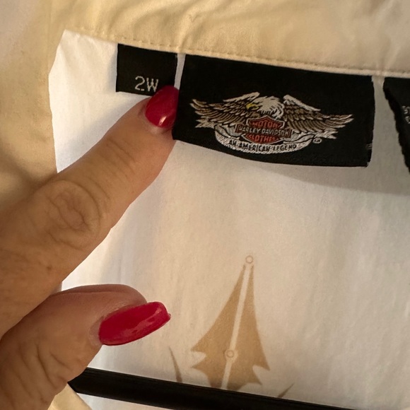 Harley-Davidson White Casual Button Down Shirt - Picture 2 of 6